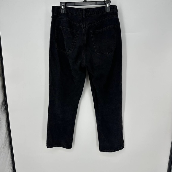 Reformation jeans women’s size 29 straight black Seattle wash high rise short - Picture 2 of 12